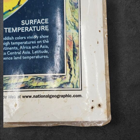 1998 National Geographic World Map 48x69 Large Vintage Classroom Wall Poster - Picture 12 of 16